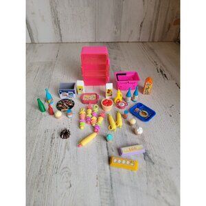 Doll accessory fridge food eggs soda basket icecream‎ cupcake toy figure set